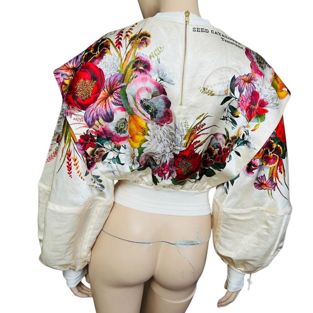 Zimmermann Clothing Ready to Wear Wonderland Billow Top S Bouquet Garden Floral - Picture 11 of 15